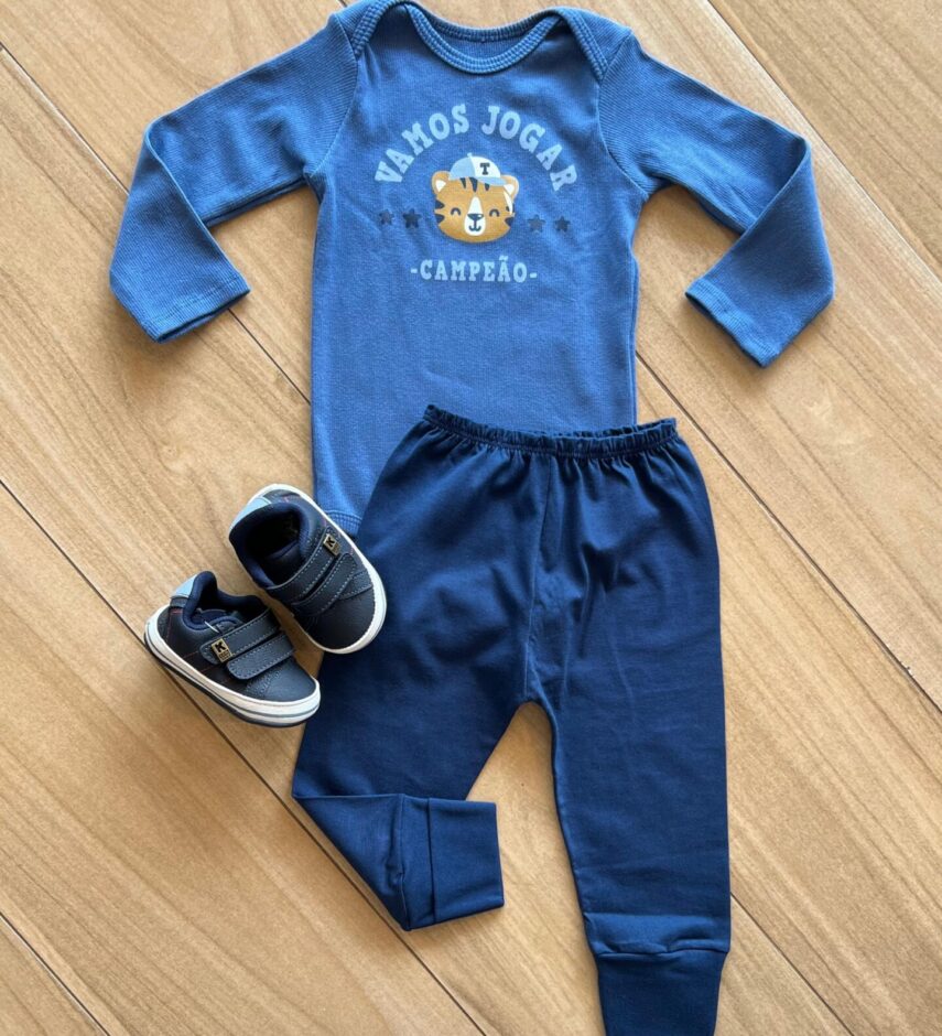 Calça Mijão Masculina Infantil Azull da Fernanda Ramos Kids