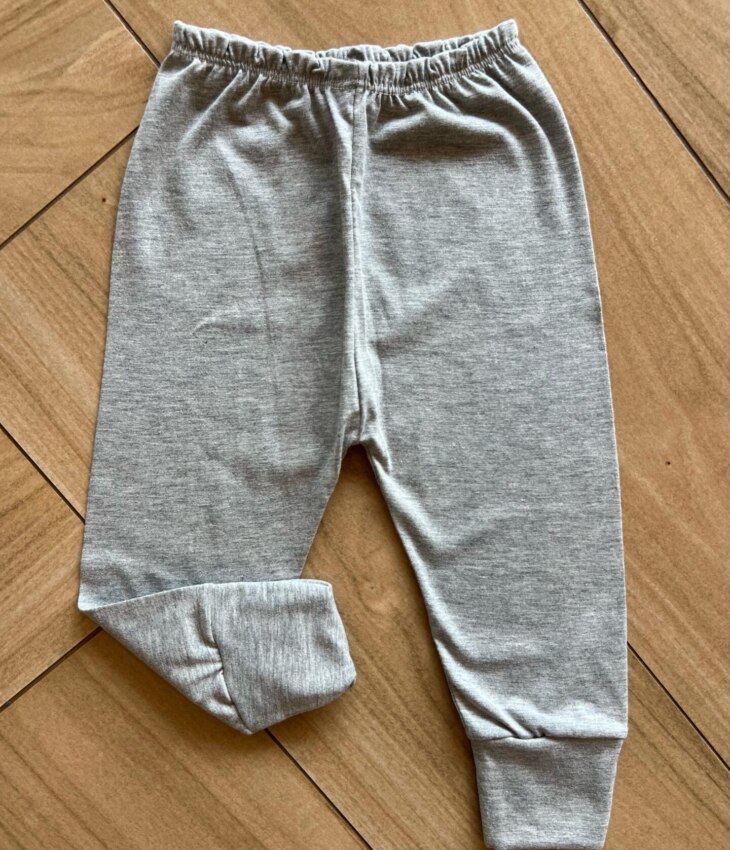 Calça Mijão Unissex Infantil Mesclado Cinza Fernanda Ramos Kids