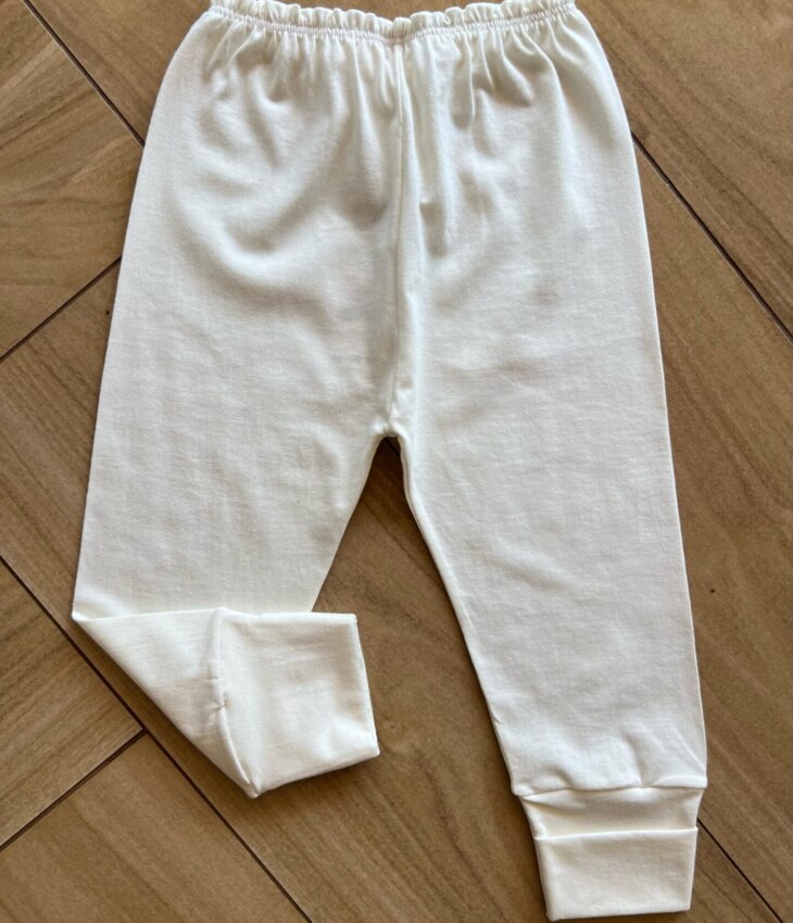 Calça Mijão Unissex Infantil Off White Fernanda Ramos Kids