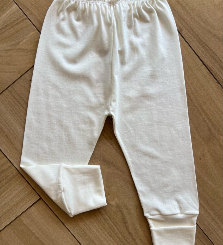 Calça Mijão Unissex Infantil Off White Fernanda Ramos Kids