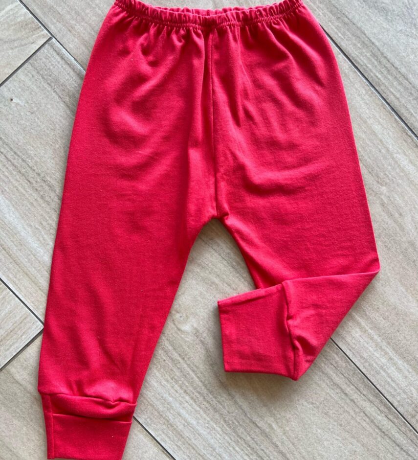 fernandaramoskids com br Calça Mijão Unissex Infantil Vermelha2