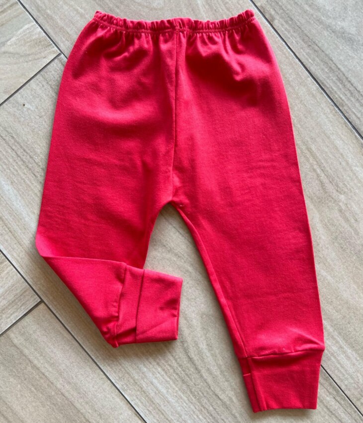 Calça Mijão Unissex Infantil Vermelha Fernanda Ramos Kids