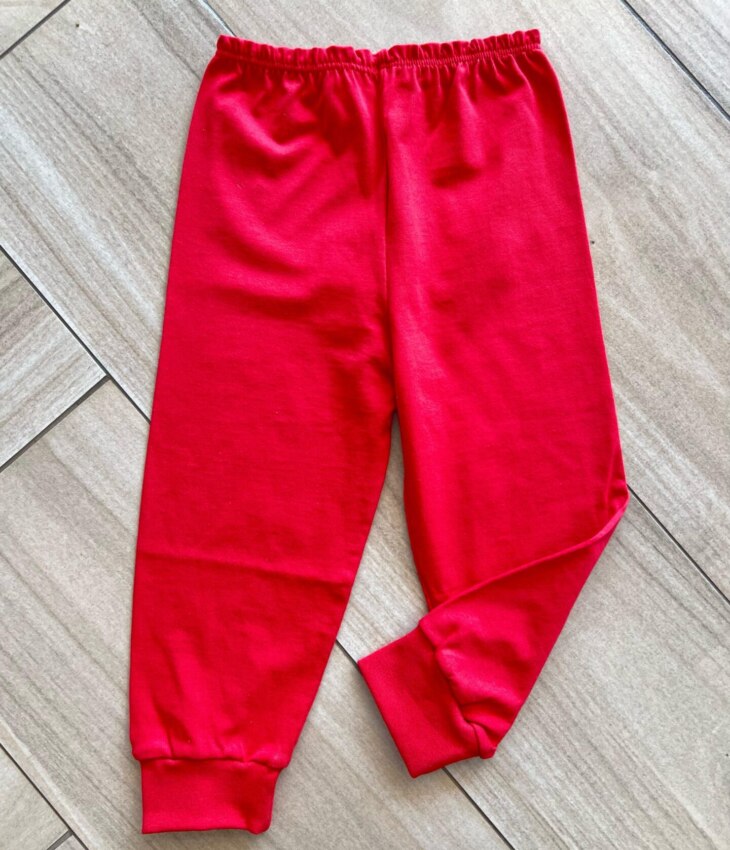 Calça Unissex Infantil Vermelha Fernanda Ramos Kids
