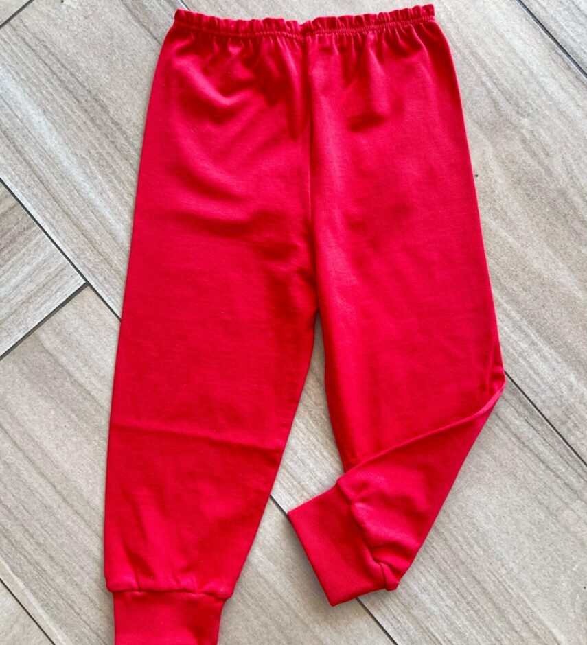 Calça Unissex Infantil Vermelha Fernanda Ramos Kids