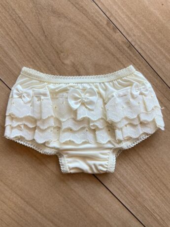 Calcinha Infantil Feminina Detalhe em Laise Amarela Fernanda Ramos Kids