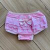 Calcinha Infantil Feminina Detalhe em Laise e Laço Rosa Fernanda Ramos Kids