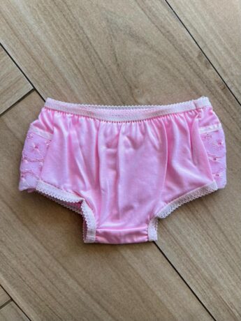 Calcinha Infantil Feminina Detalhe em Laise e Laço Rosa Fernanda Ramos Kids