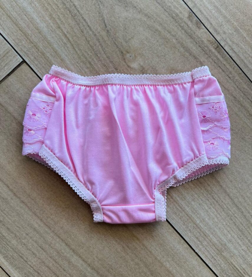 Calcinha Infantil Feminina Detalhe em Laise Rosa Fernanda Ramos Kids