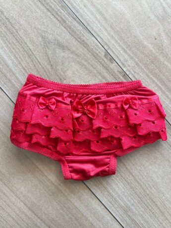 fernandaramoskids com br Calcinha Infantil Feminina Detalhe em Laise Vermelha2