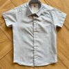 Camisa Infantil Masculina Casual Slim Mesclada Azul Fernanda Ramos Kids