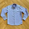 Camisa Infantil Masculina Manga Longa Essencial Azul Mesclada Fernanda Ramos Kids