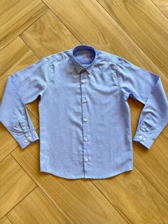 Camisa Infantil Masculina Manga Longa Essencial Azul Mesclada Fernanda Ramos Kids