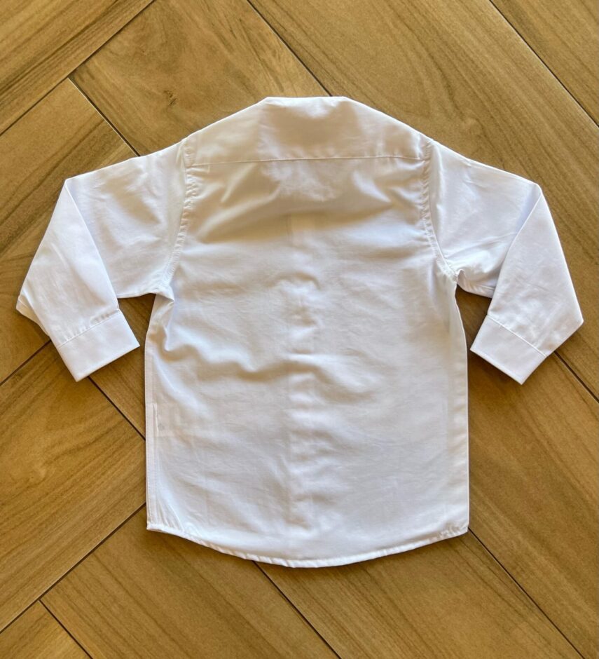 fernandaramoskids com br Camisa Infantil Masculina Manga Longa Essencial Branca2