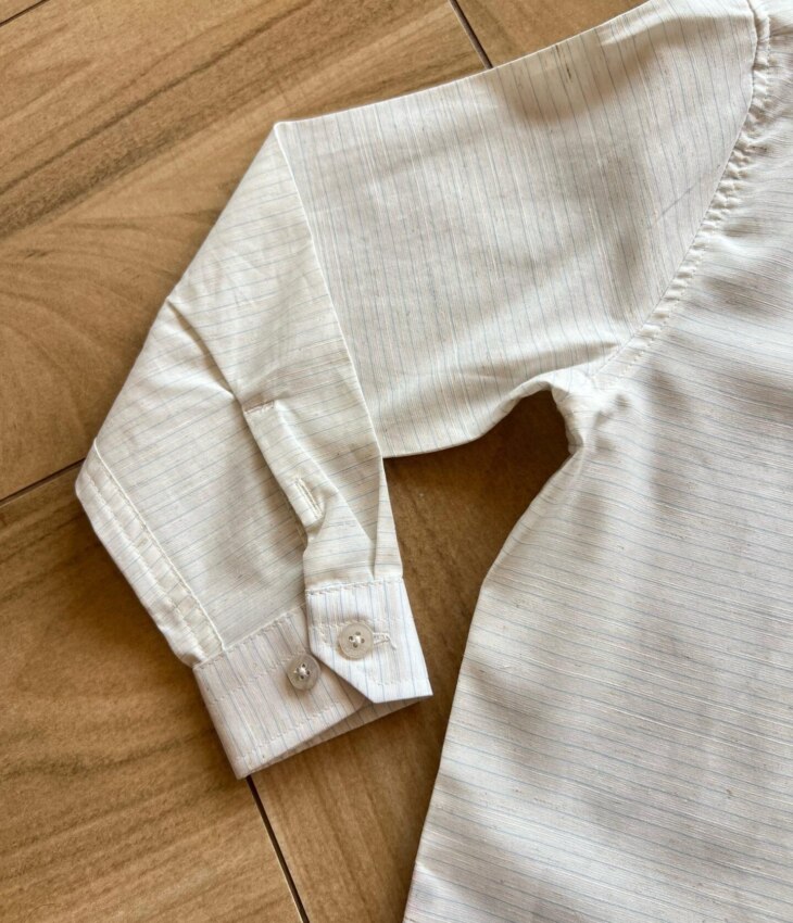 fernandaramoskids com br Camisa Infantil Masculina Manga Longa Listrada Off White1