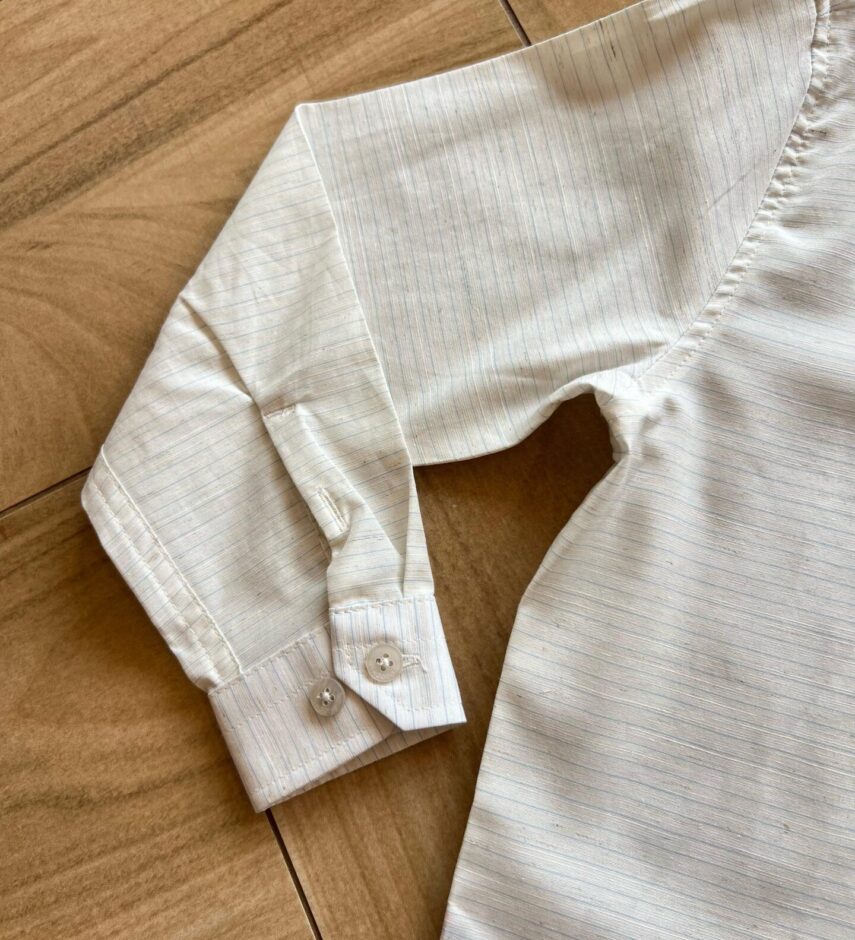 fernandaramoskids com br Camisa Infantil Masculina Manga Longa Listrada Off White1