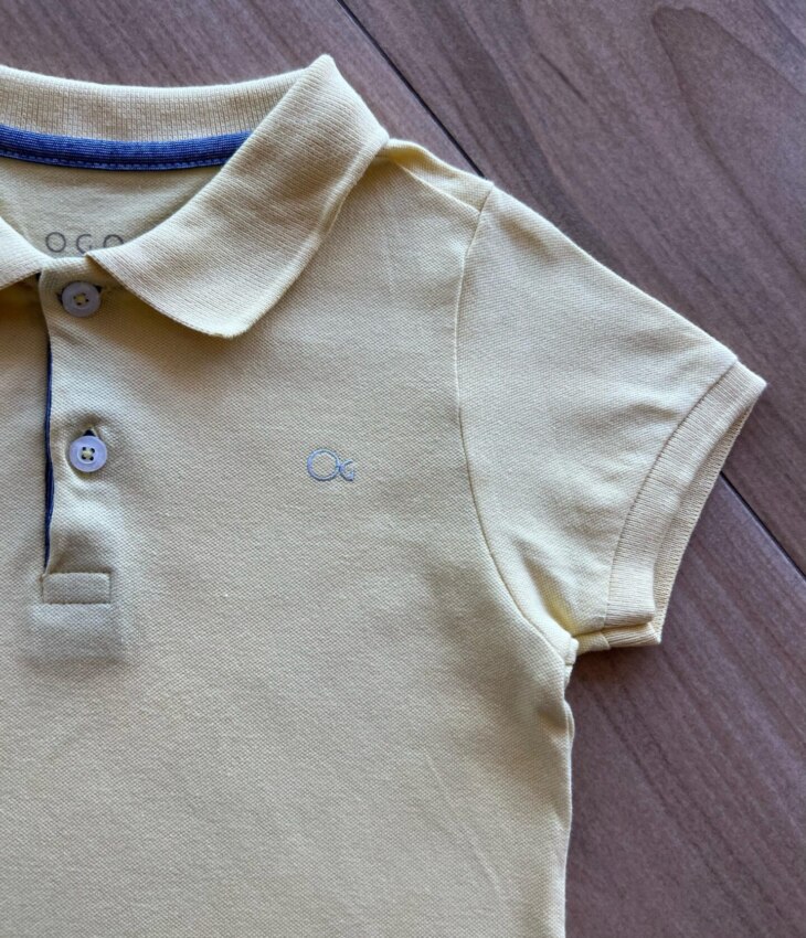 fernandaramoskids com br Camisa Infantil Masculina Polo Básica Amarela1