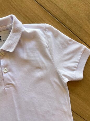 fernandaramoskids com br Camisa Infantil Masculina Polo Básica Manga Curta Branca1