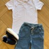 fernandaramoskids com br Camisa Infantil Masculina Polo Básica Manga Curta Branca2