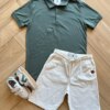 fernandaramoskids com br Camisa Infantil Masculina Polo Básica Manga Curta Verde Militar1