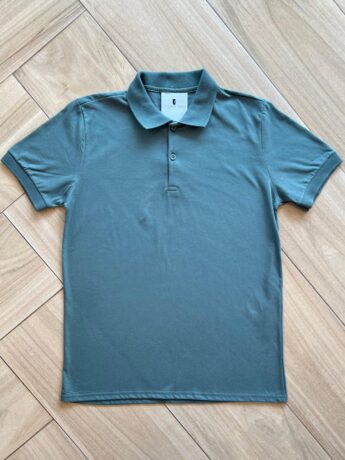 Camisa Infantil Masculina Polo Básica Manga Curta Verde Militar Fernanda Ramos Kids