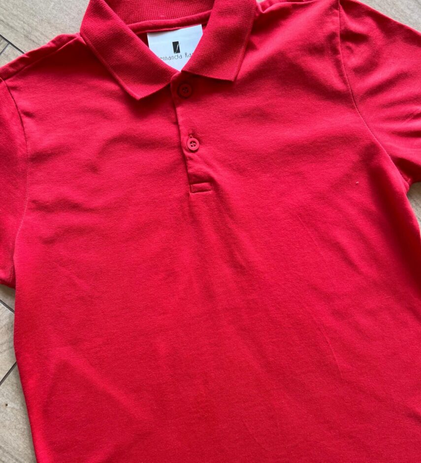 fernandaramoskids com br Camisa Infantil Masculina Polo Básica Manga Curta Vermelha1