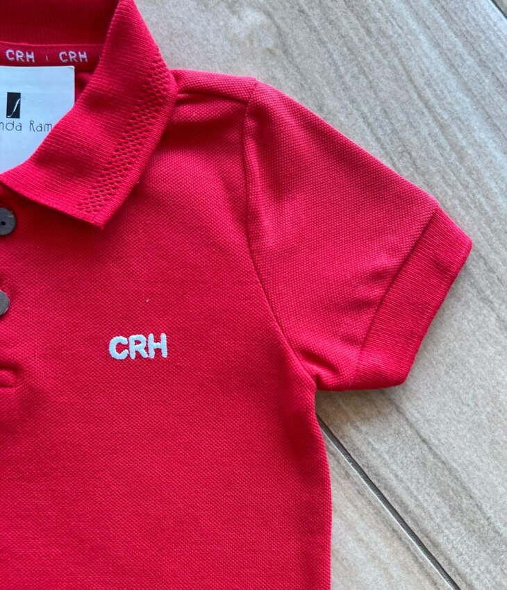 fernandaramoskids com br Camisa Infantil Masculina Polo Básica Vermelha1