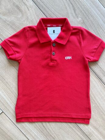 Camisa Infantil Masculina Polo Básica Vermelha Fernanda Ramos Kids