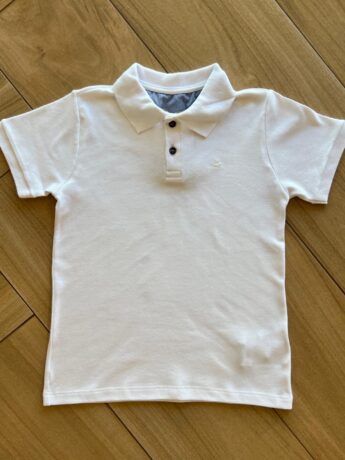 Camisa Infantil Masculina Polo Branca Fernanda Ramos Kids