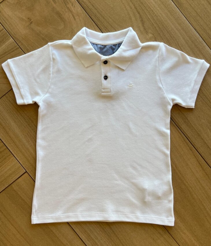 Camisa Infantil Masculina Polo Branca Fernanda Ramos Kids