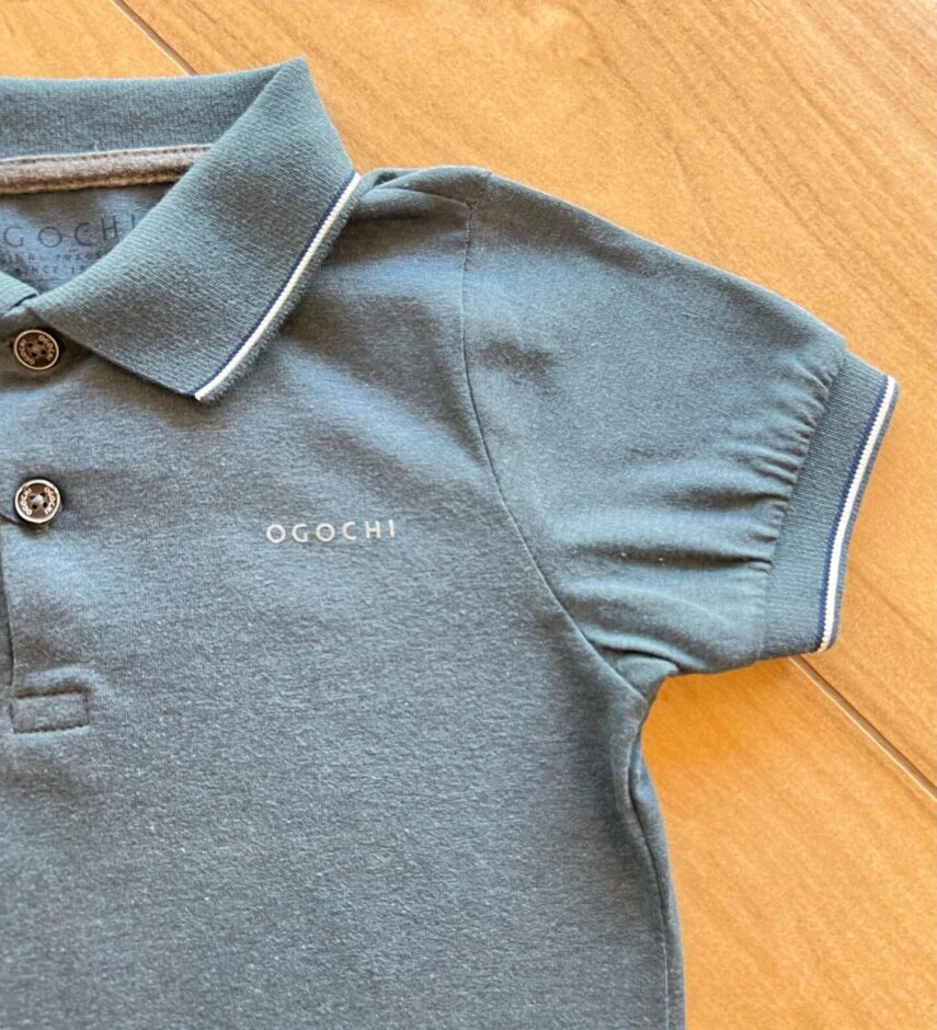 Camisa Infantil Masculina Polo Casual Slim Verde Fernanda Ramos Kids