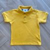 Camisa Infantil Masculina Polo em Suedine Mostarda Fernanda Ramos Kids