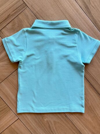 fernandaramoskids com br Camisa Infantil Masculina Polo Essencial Azul Piscina2