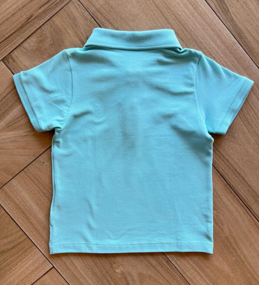 fernandaramoskids com br Camisa Infantil Masculina Polo Essencial Azul Piscina2