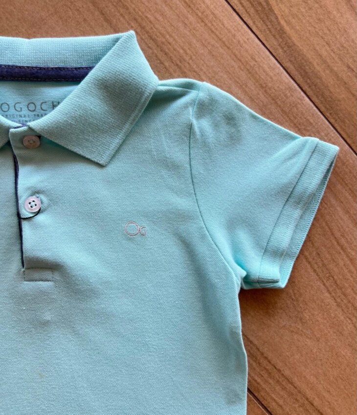 fernandaramoskids com br Camisa Infantil Masculina Polo Essencial Azul Piscina1