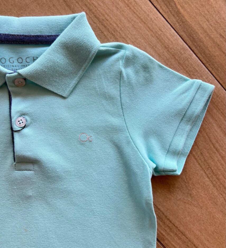 fernandaramoskids com br Camisa Infantil Masculina Polo Essencial Azul Piscina1