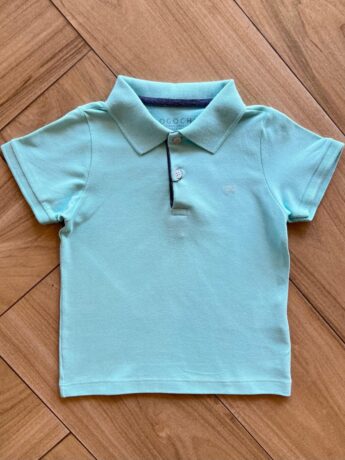 Camisa Infantil Masculina Polo Essencial Azul Piscina Fernanda Ramos Kids