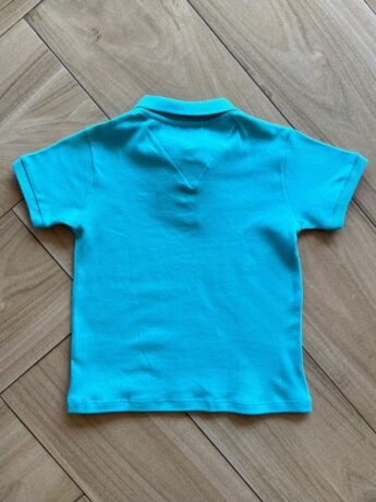 Camisa Infantil Masculina Polo Manga Curta em Suedine Azul Piscina Fernanda Ramos Kids