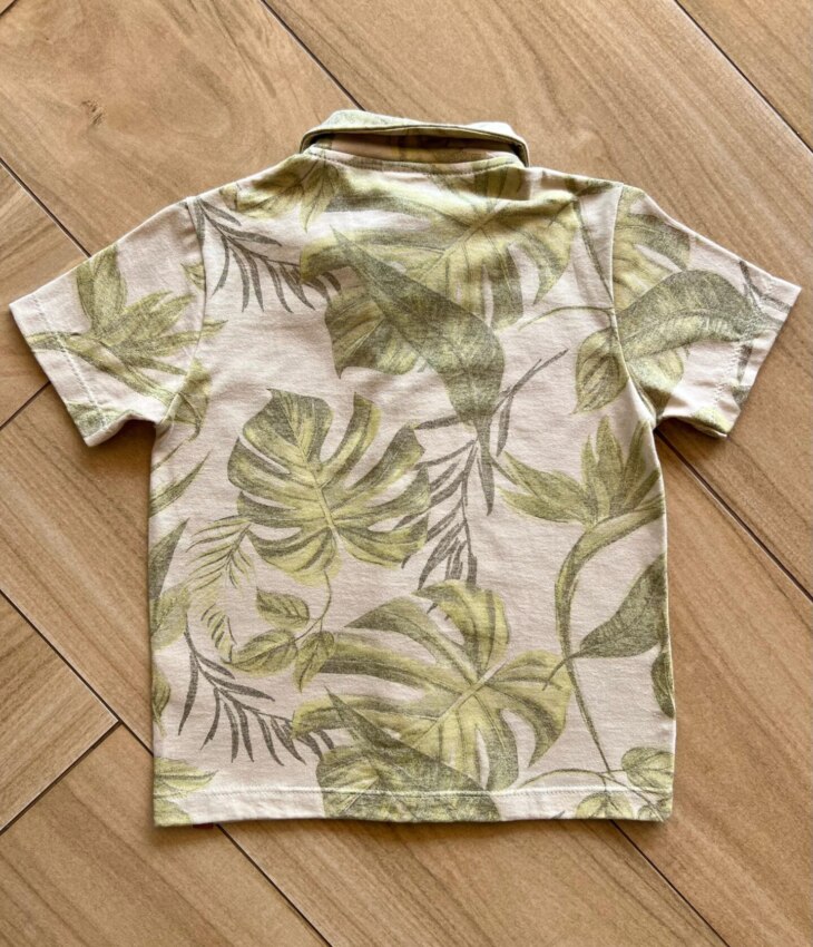 fernandaramoskids com br Camisa Infantil Masculina Polo Welcome to Paradise Island Estampada2