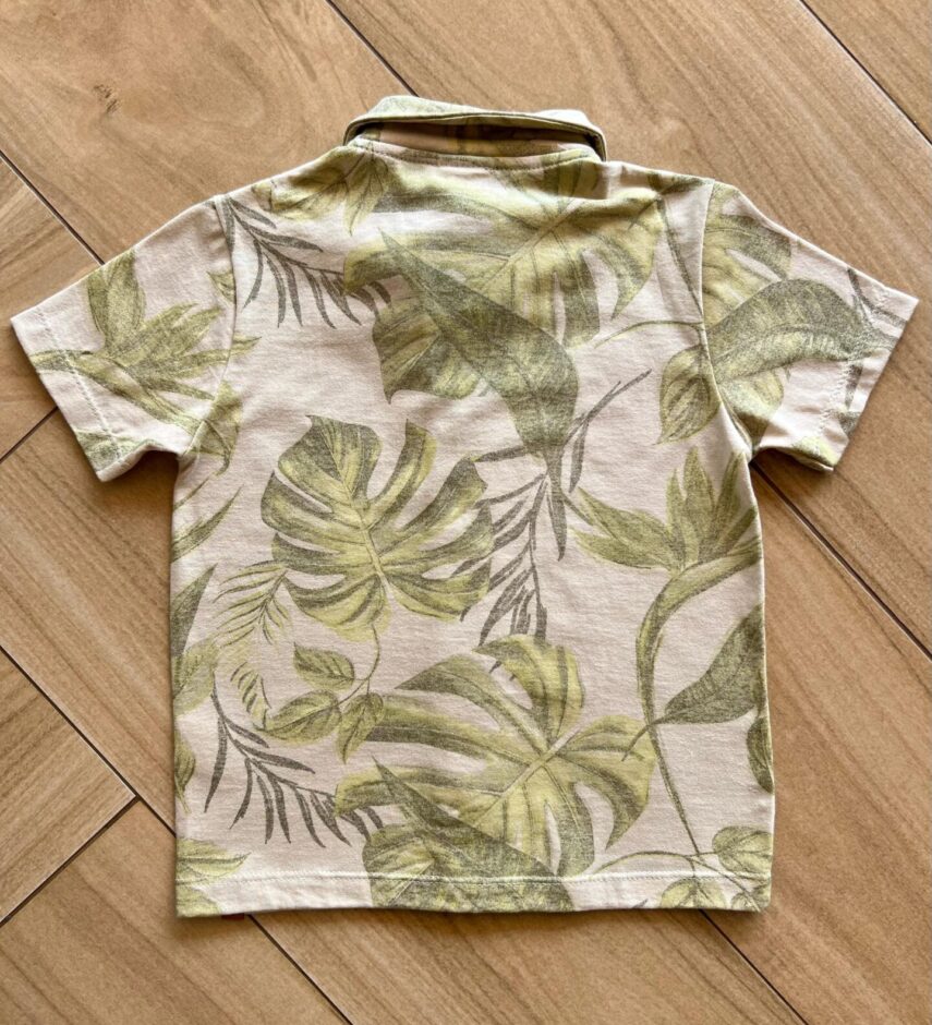 fernandaramoskids com br Camisa Infantil Masculina Polo Welcome to Paradise Island Estampada2