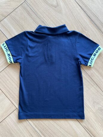 Camisa Polo Infantil Masculina com Botões Azul Escuro Fernanda Ramos Kids