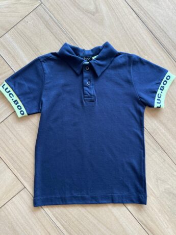 Camisa Polo Infantil Masculina com Botões Azul Escuro Fernanda Ramos Kids
