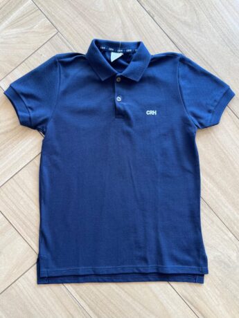 Camisa Polo Infantil Masculina Detalhe na Gola Azul Fernanda Ramos Kids