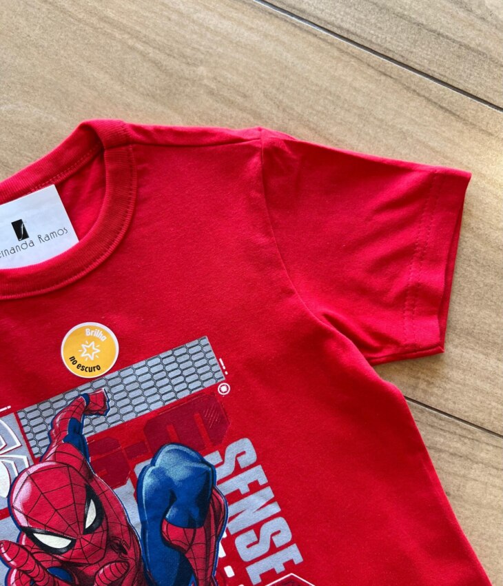 fernandaramoskids com br Camiseta Infantil Masculina Básica Manga Curta Aranha 1