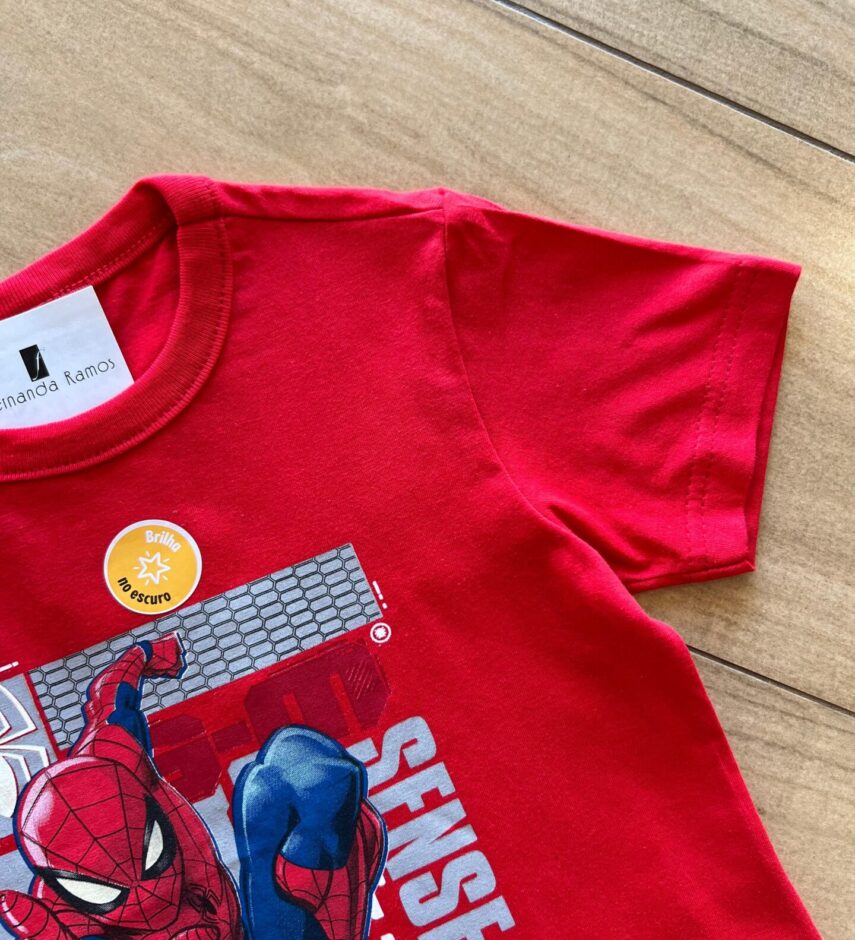 fernandaramoskids com br Camiseta Infantil Masculina Básica Manga Curta Aranha 1