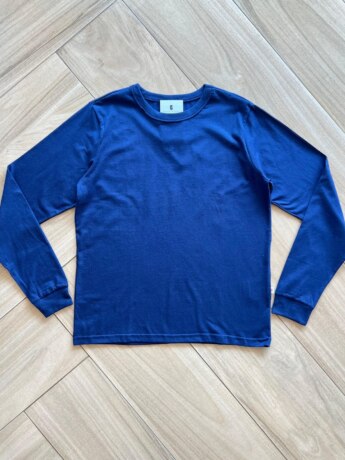 Camiseta Infantil Masculina Básica Manga Longa Azul Escuro Fernanda Ramos Kids