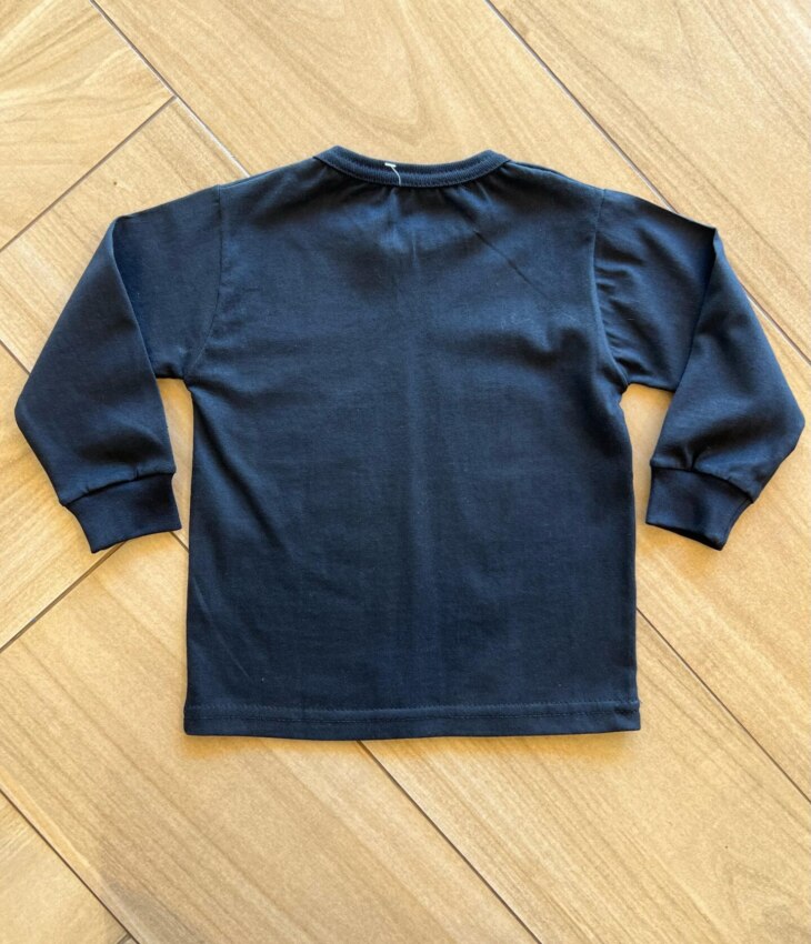 fernandaramoskids com br Camiseta Infantil Masculina Básica Manga Longa Preta2