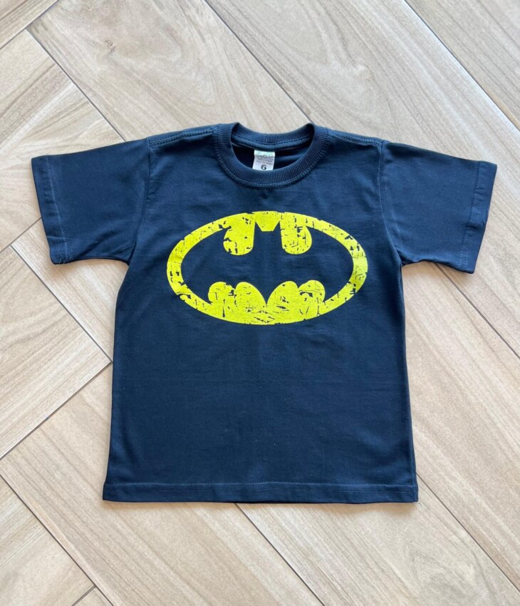 Camiseta Infantil Masculina Batman Preta Fernanda Ramos Kids