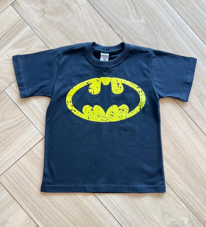 Camiseta Infantil Masculina Batman Preta Fernanda Ramos Kids
