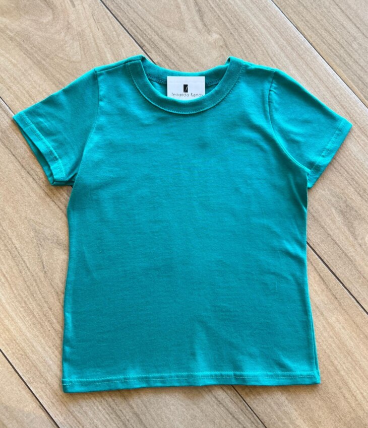 Camiseta Infantil Masculina Tradicional Verde Bandeira Fernanda Ramos Kids