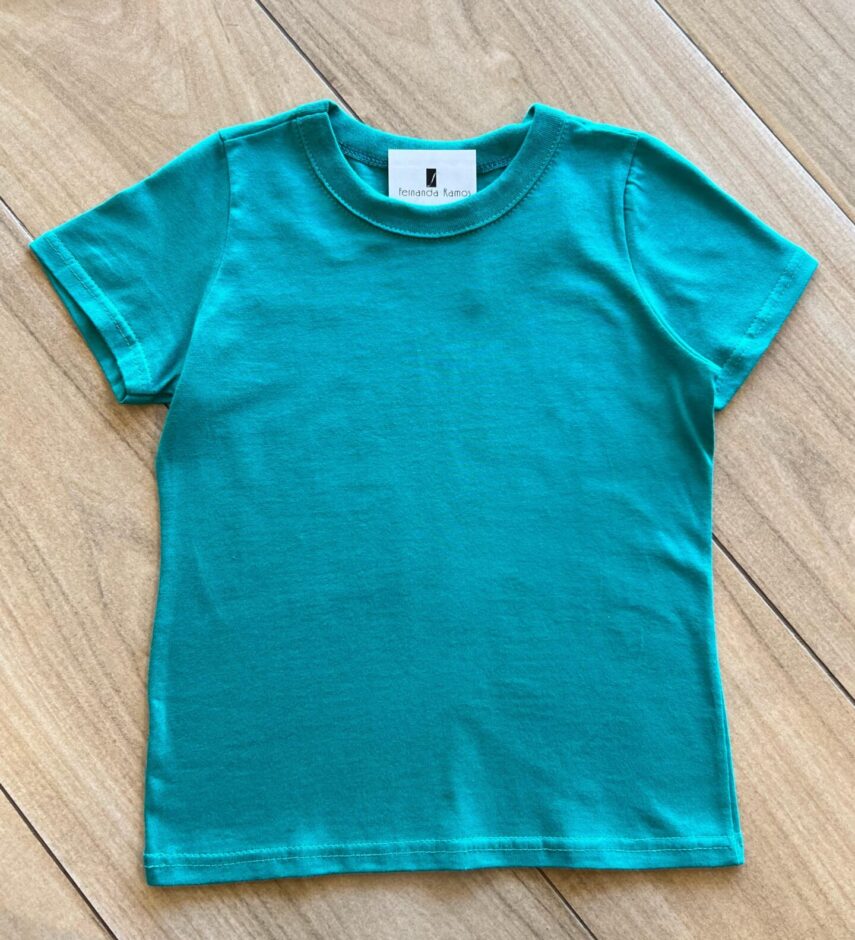 Camiseta Infantil Masculina Tradicional Verde Bandeira Fernanda Ramos Kids